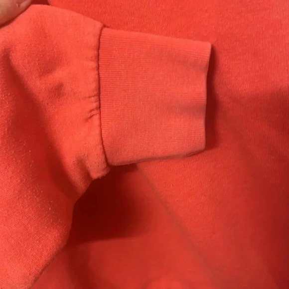 PINK Victoria's Secret Salmon Pink Pullover Oversized Sweatshirt Size Small - Picture 6 of 8